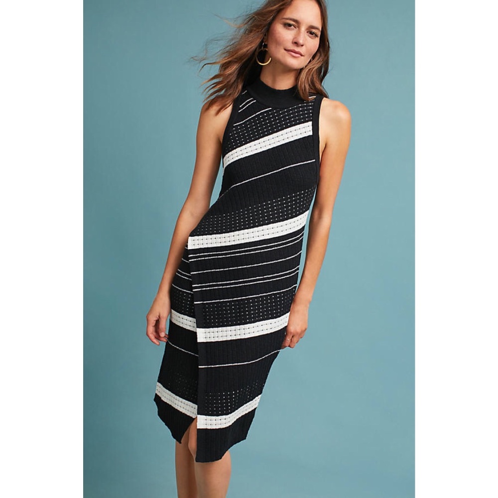 Anthropologie Asymmetrical Turtleneck Dress