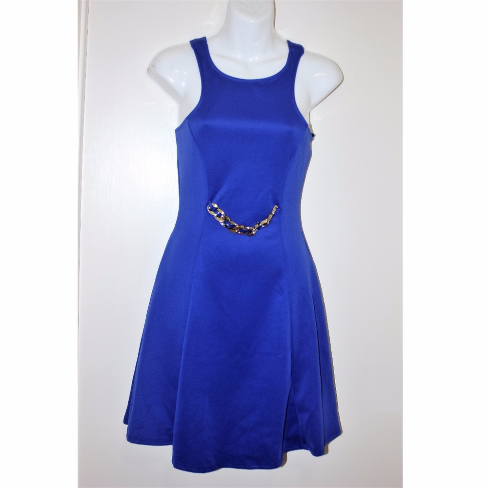 Blue Sleeveless Flowy Dress