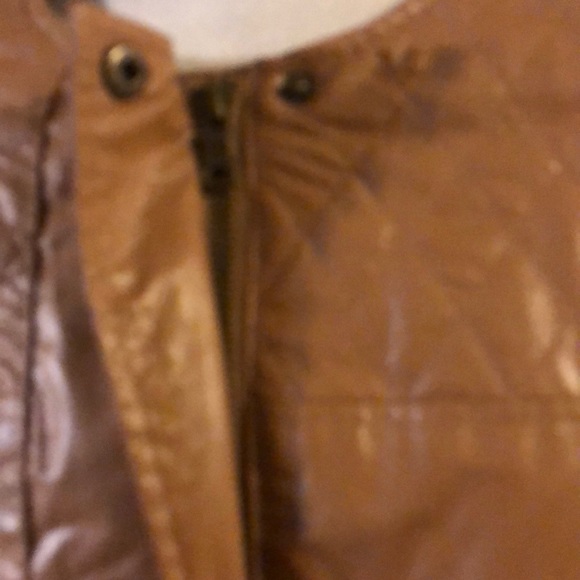 Ellen Tracy Vegan Quilted Caramel Colored Jacket - Picture 6 of 7