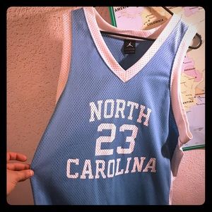 North Carolina Jordan Jersey throwback