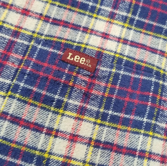 Mens LEE flannel button down shirt slim size large - Picture 3 of 8