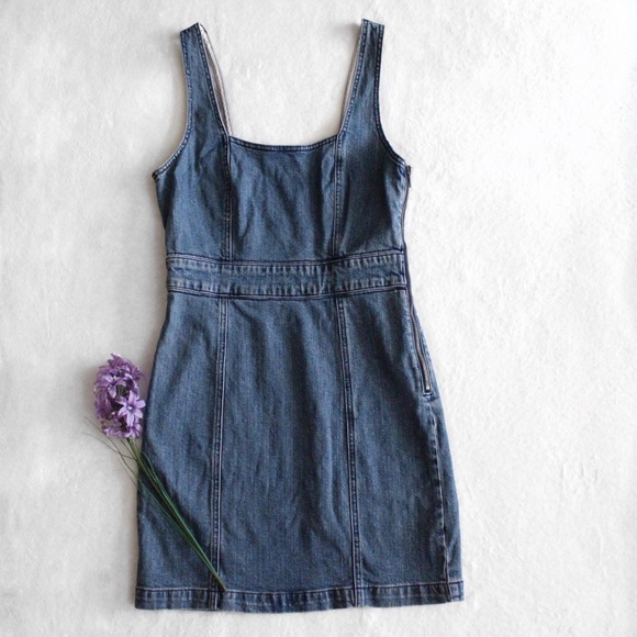 Urban Outfitters Dresses & Skirts - Silence+Noise Denim Sleeveless Fitted Dress 4