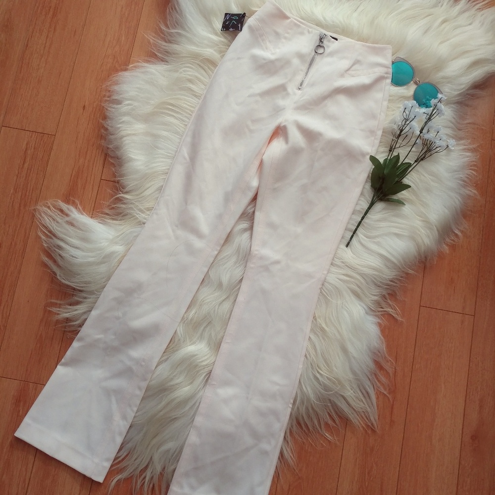 NEW Nasty Gal high waisted pants /trousers light