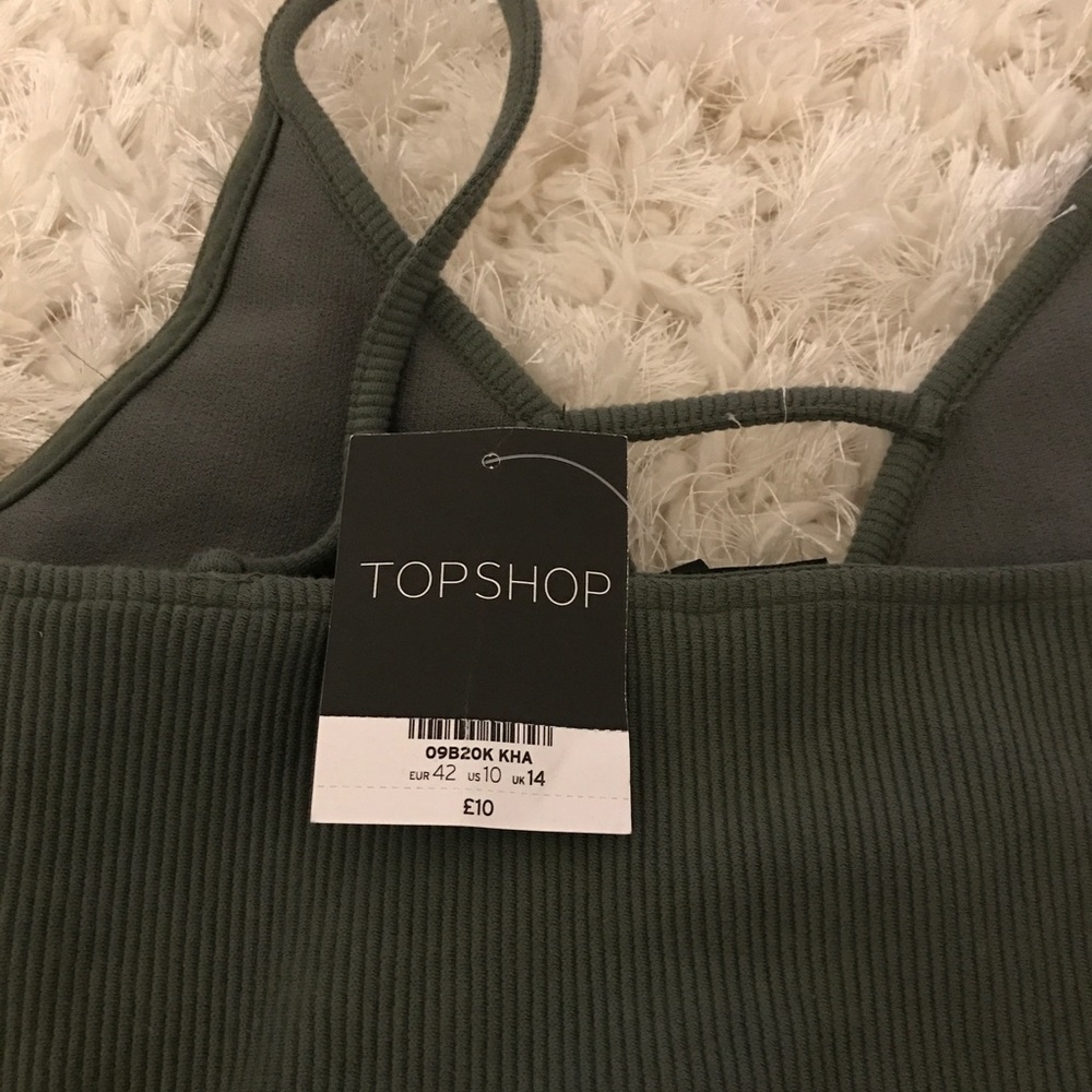 🌱TOPSHOP olive green crop top 🌱 - Picture 4 of 4