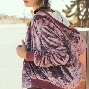 Super cozy velvet zip up