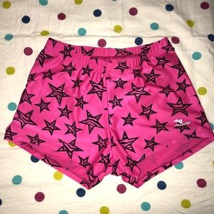 Pink gym shorts