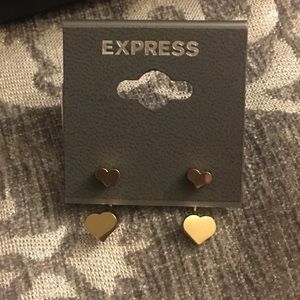 Express Gold Heart Earrings