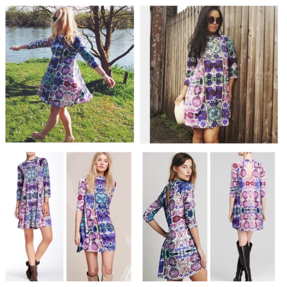 🆕Free People Floral Printed Mini Dress. NWOT. - Picture 2 of 6