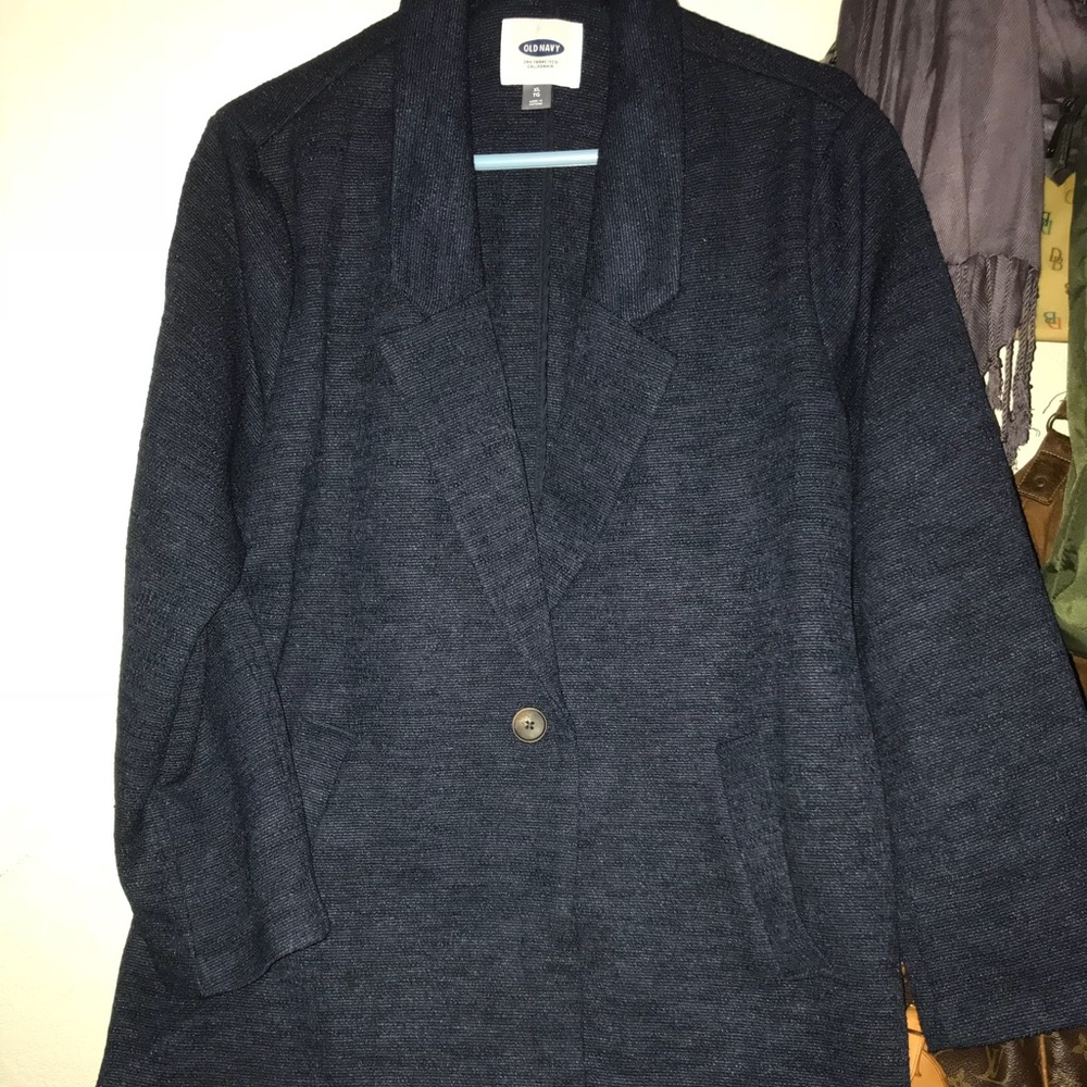 Long Navy Coat NWT