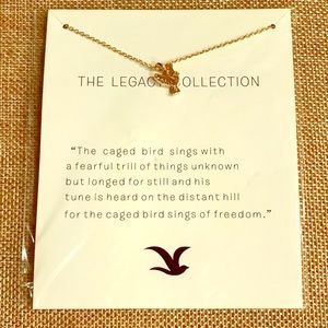 🕊 Gold Maya Caged Bird Sings Pendant Necklace