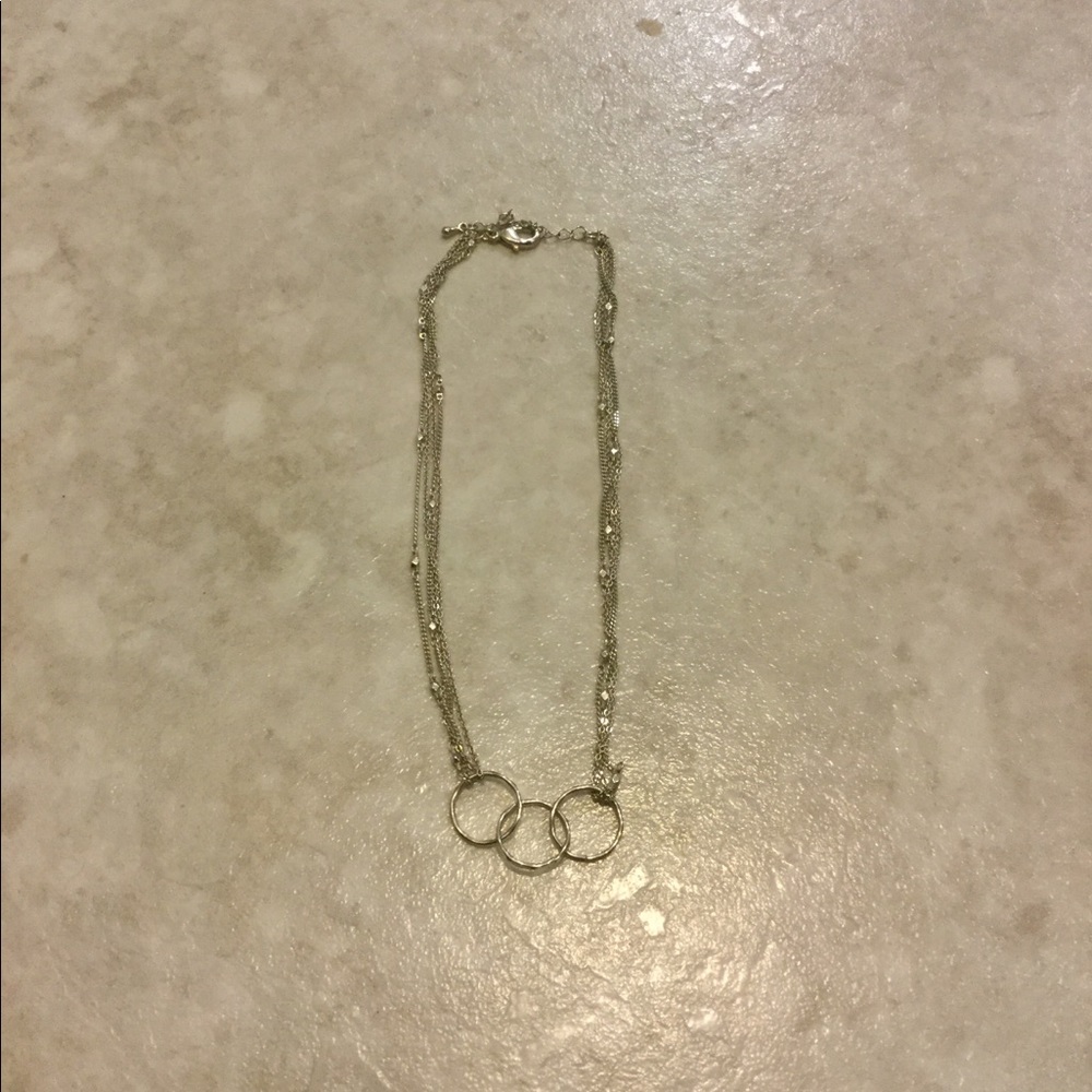 The Limited silver rings necklace