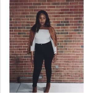 Camel Colored Faux Leather Jacket