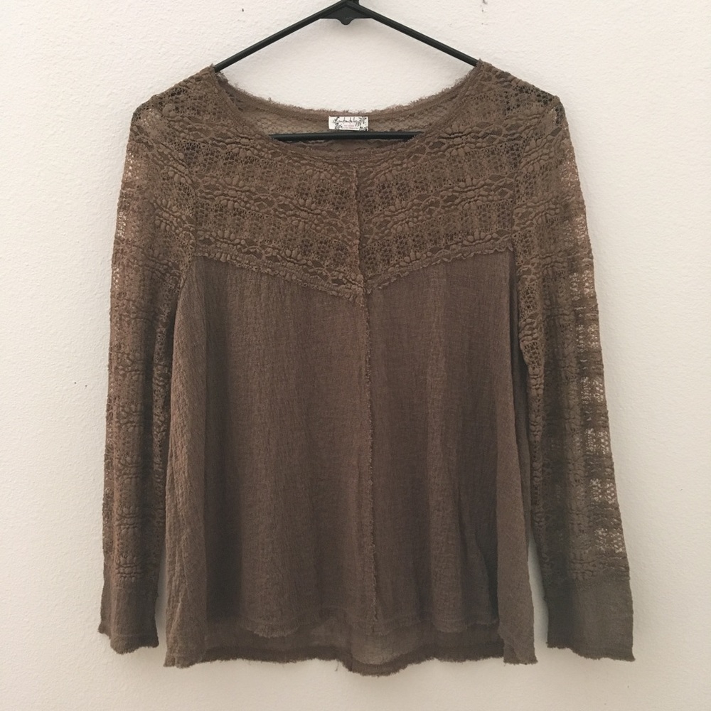 Beautiful Gauze and Lace FP Top