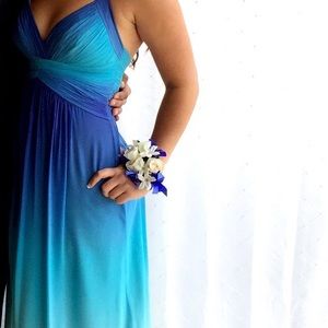 Beautiful blue ombré prom dress