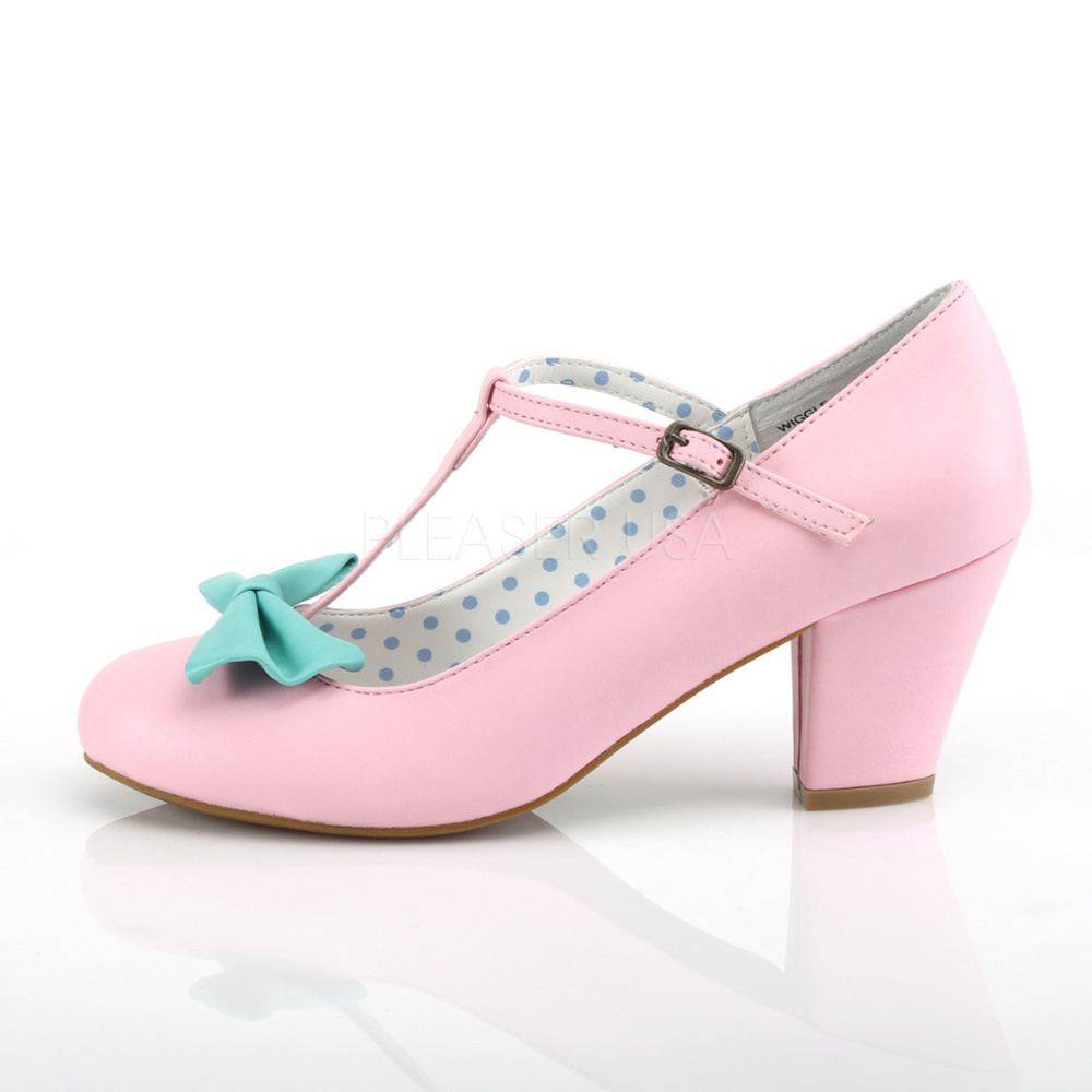 Pin Up Swing Dance Kitten Bow High Heels Shoes - Picture 2 of 5