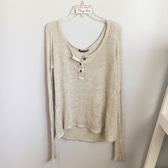 Brandy Melville Sweaters - brandy melville cream knit cammie top