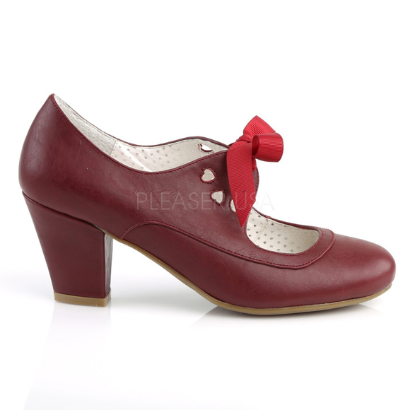 Pin Up Heart High Heel Shoes - Picture 2 of 5