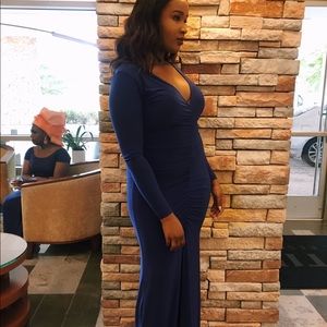 Royal Blue Floor Length Dress