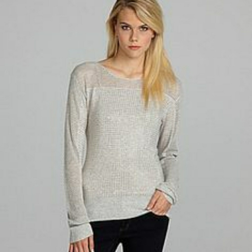 Buffalo David Bitton Lightweight Gray Studded Sweater