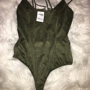 Faux Suede Bodysuit