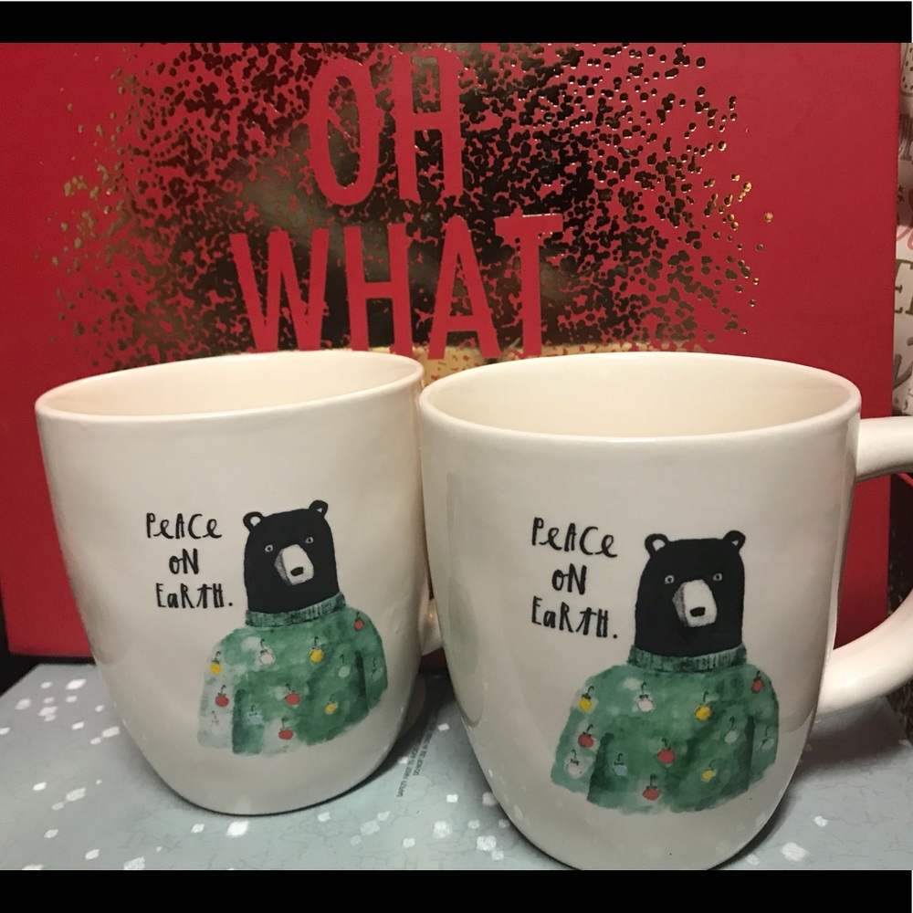 Set of 2 cups Christmas collection brand new!!