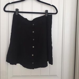Black button up skirt