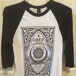 Black And White Obey Shirt