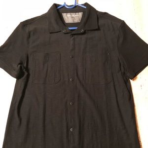 Mens- Calvin Klein Black Short Sleeve Button Down