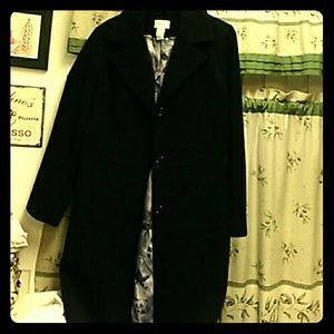 Jaclyn Smith large Black winter coat wool/poly