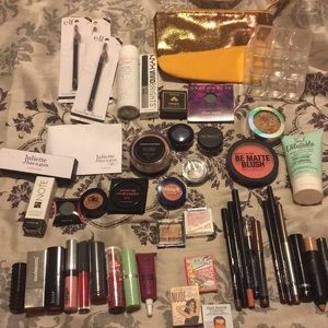 Assorted eyeshadows, eyeliners, blushes etc