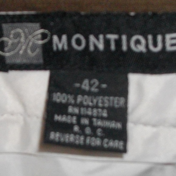 Montique 42 L Brown Mens Polyester Dress Pants - Picture 8 of 9