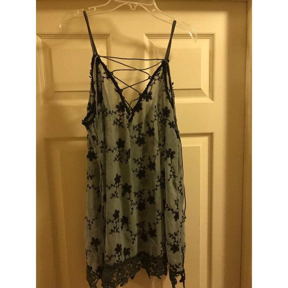 Sheer gimmicks floral tank top