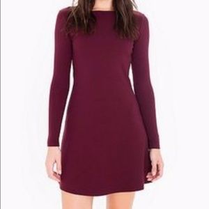 NEW American Apparel Long Sleeve Ponte Mini Dress