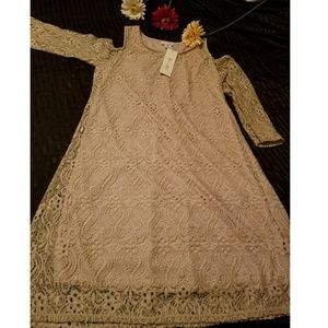 Brittany Black - Pretty Lace Cold Shoulder dress