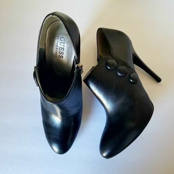GUESS by Marciano Ankle Booties Black Leather 8.5 - Picture 3 of 5