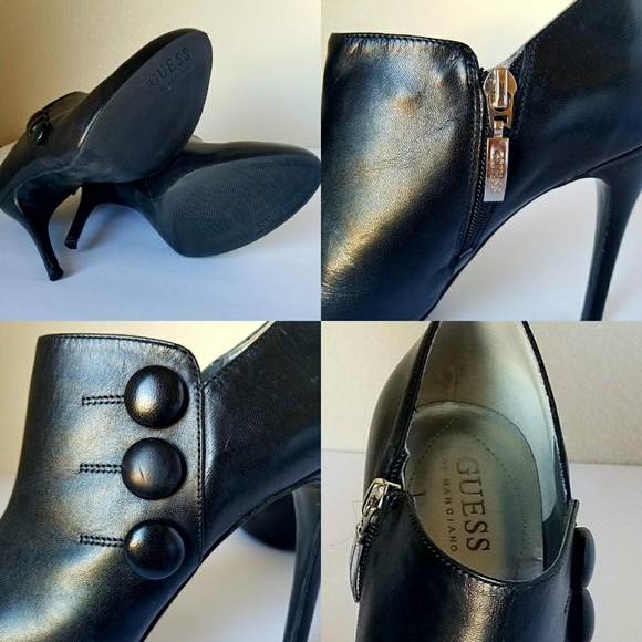 GUESS by Marciano Ankle Booties Black Leather 8.5 - Picture 5 of 5
