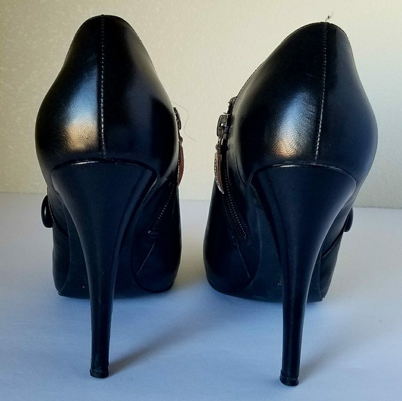 GUESS by Marciano Ankle Booties Black Leather 8.5 - Picture 4 of 5