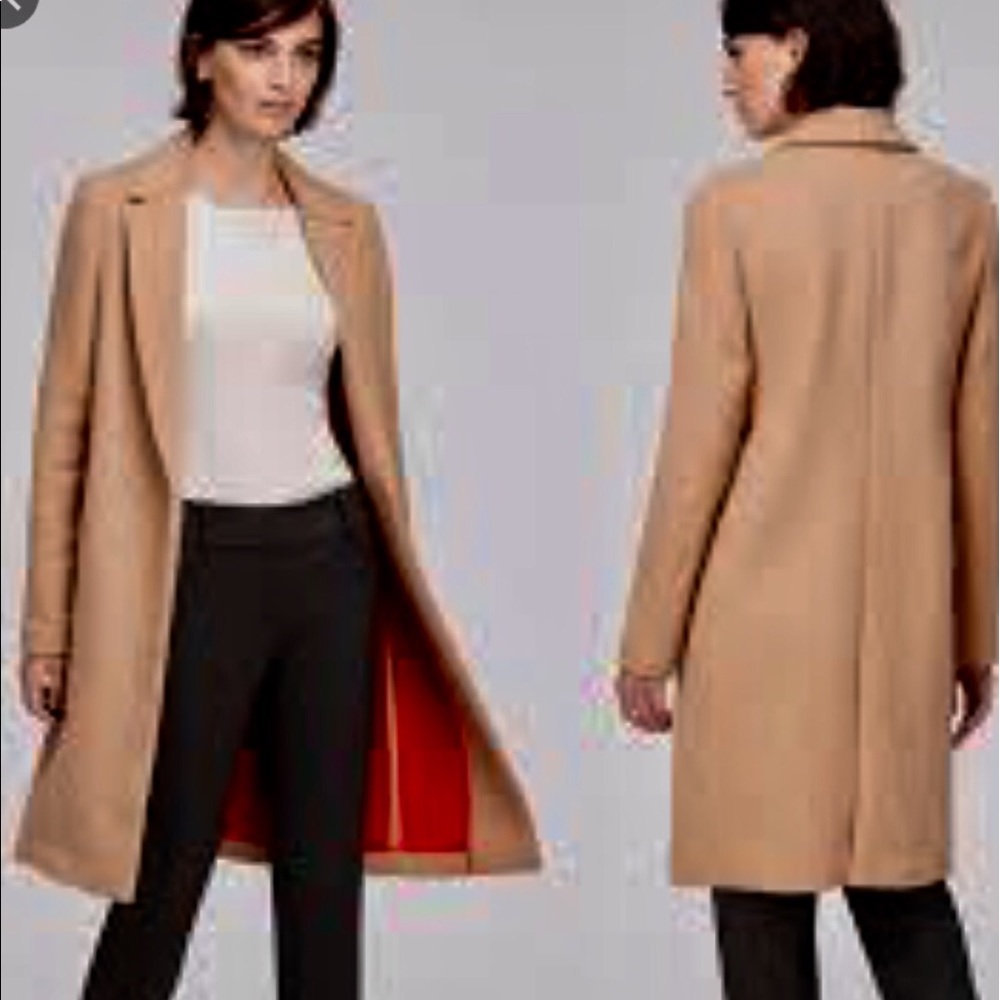 Ann Taylor Signature Wool Blend Camel Coat