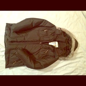 Like New Coat, fur trimmed hood, warm