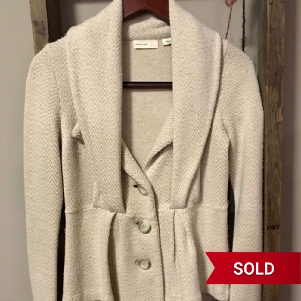 Sleeping on Snow Tweed Peplum Jacket S/P Anthro