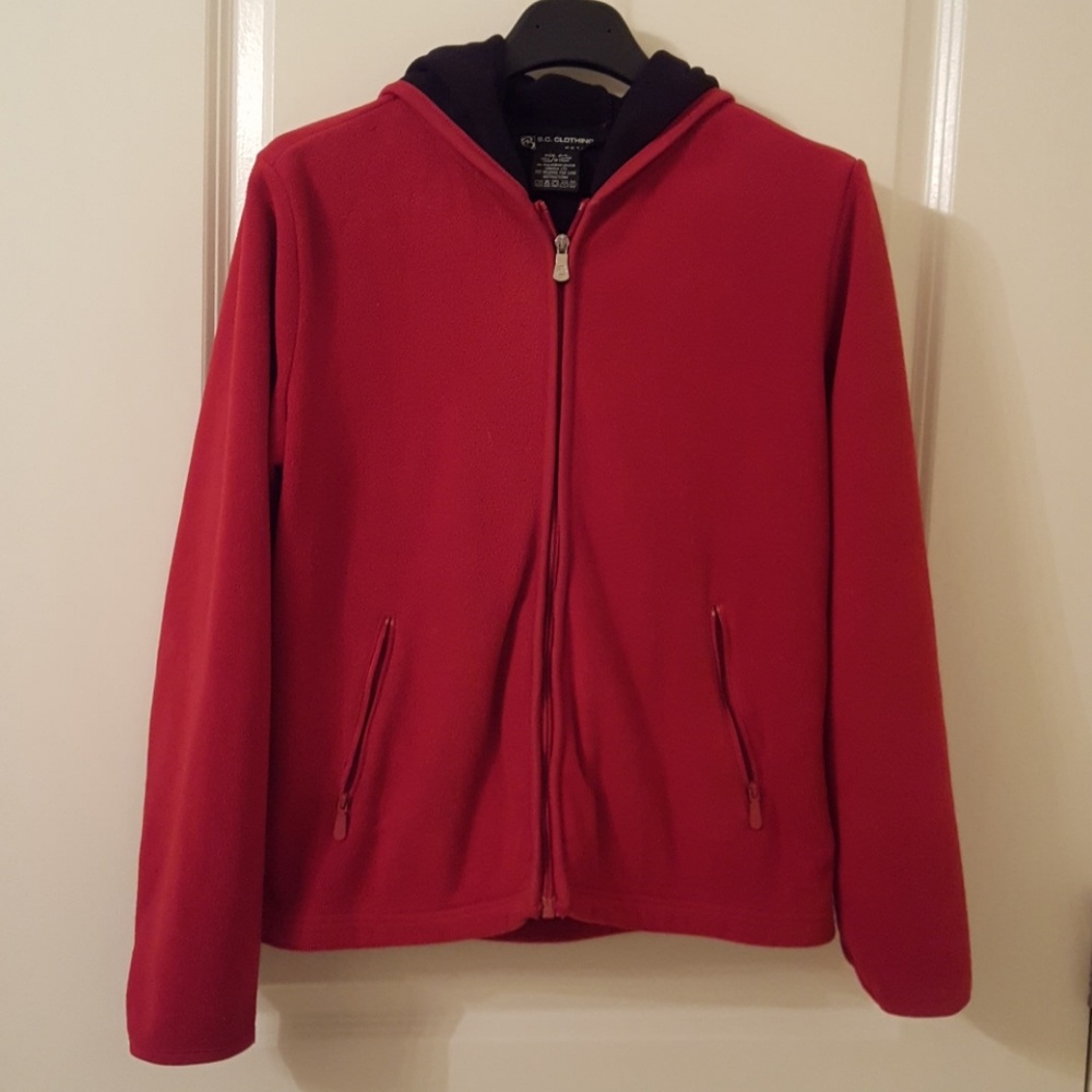 Red fleece jacket
