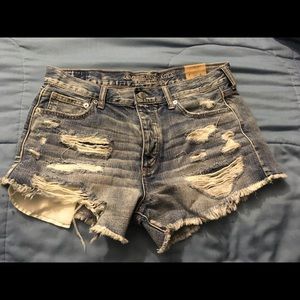 American Eagle denim high waisted shorts