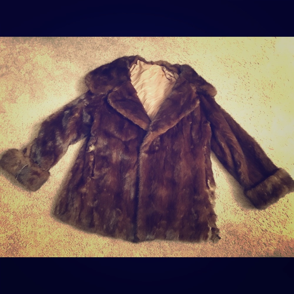 Beautiful but damaged vintage mink coat