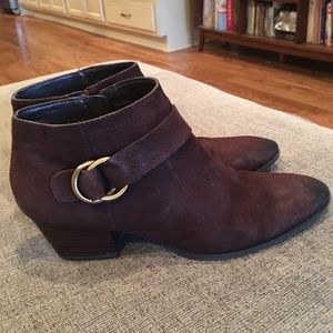 Franco Sarto Brown Bootie Ankle Boot