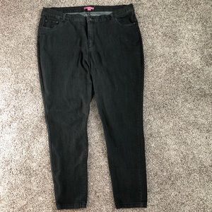 Woman Within lighter black jeans plus size 22 Tall