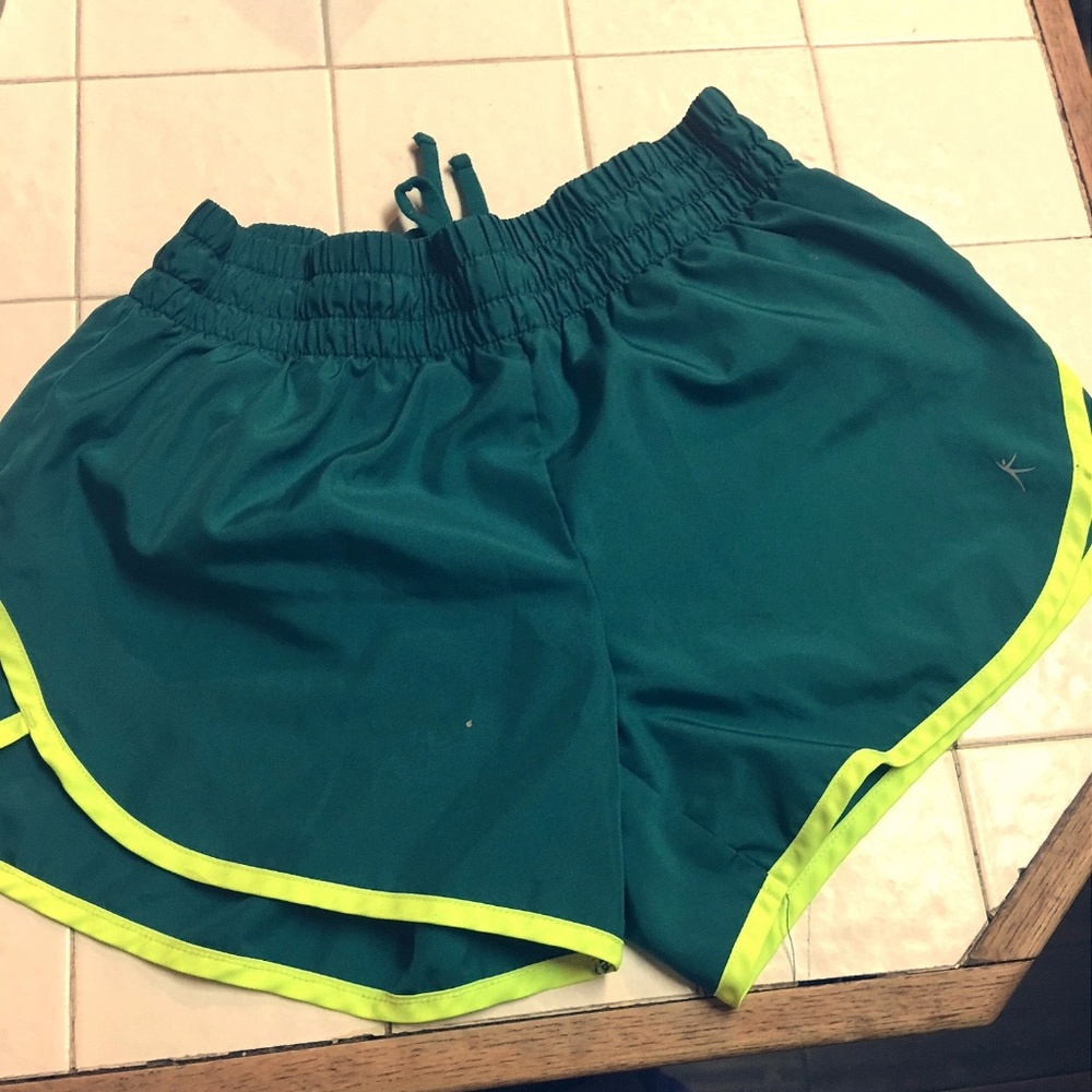 Teal and Lime Athletic Shorts