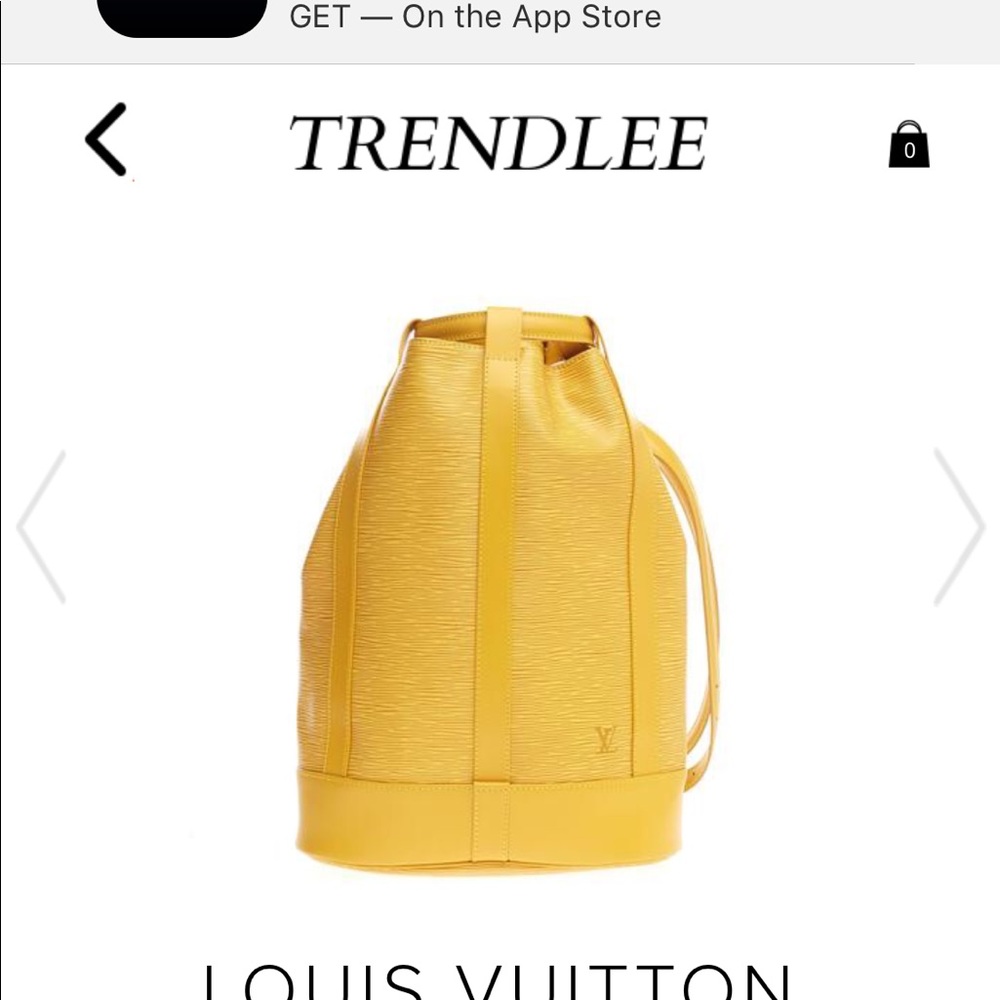 LV  gm yellow epi leather back pack orshoulder bag