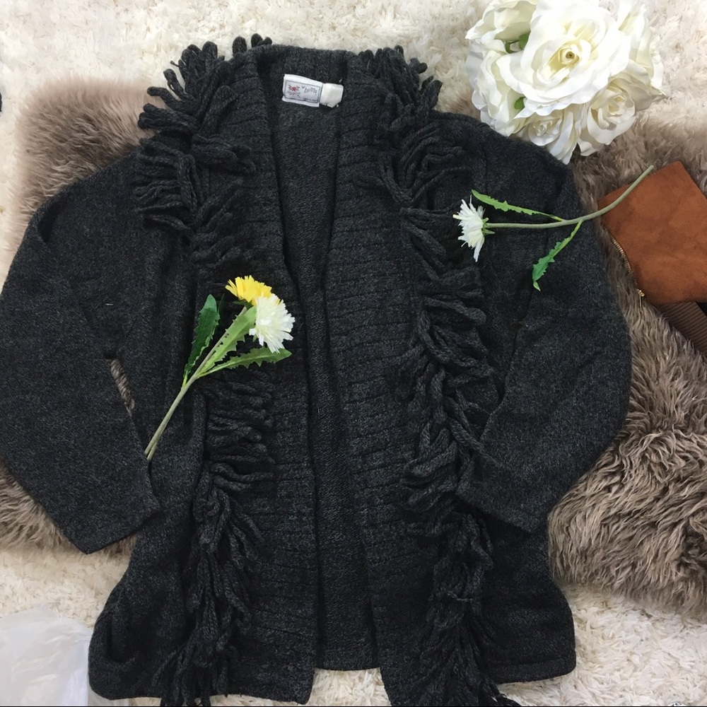 Maglia Donna vintage Wool Fringy Cardigan