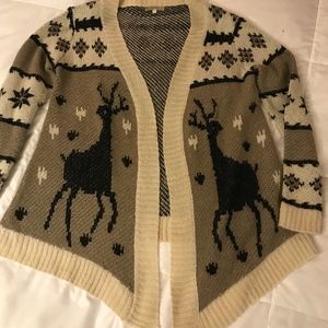 Modcloth Reindeer Cardigan M