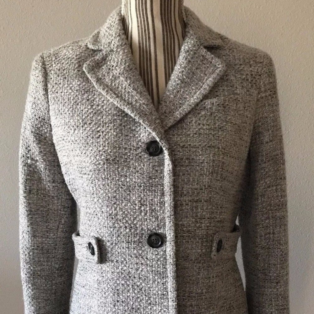 SOLD *TWEED Silver, Grey and Metallic Jacket 6P
